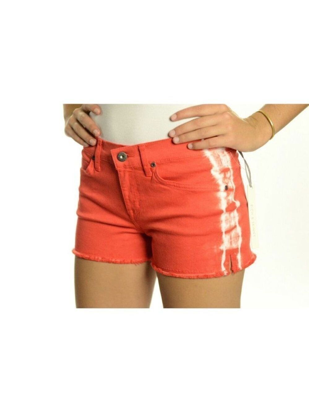 Rich & Skinny Jeans Orange Short Sz 26 Authentic